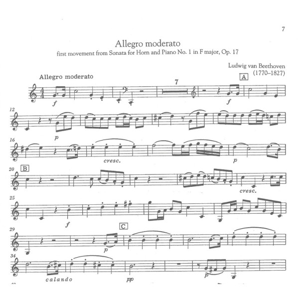 partition  cor the horn collection intermediate to advanced extrait