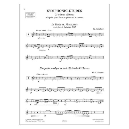 partition symphonic etudes pour trompette couverture