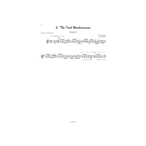 partition tisserand 10 duos faciles pour guitare