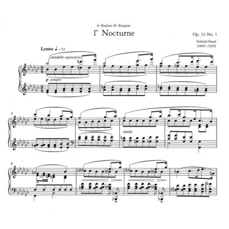 partition nocturnes gabriel faure extrait