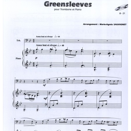 partition cool trombone avec piano extrait