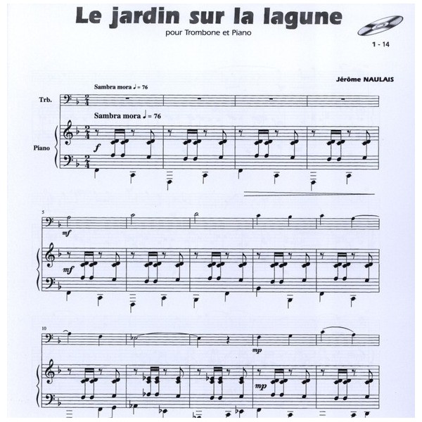 partition cool trombone avec piano extrait