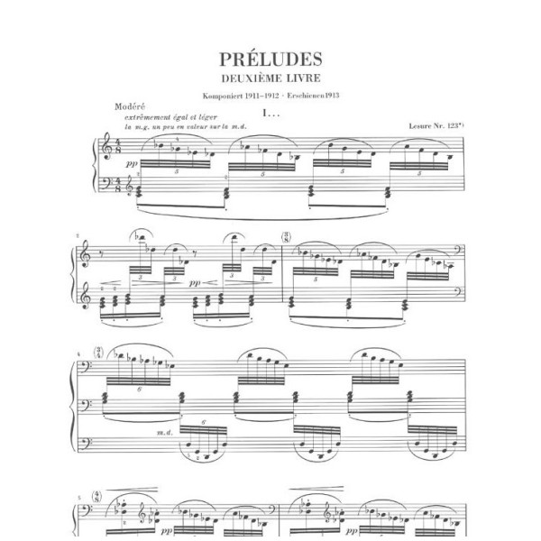 partition preludes de debussy extrait