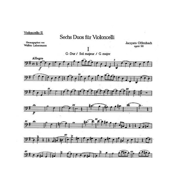 partition offenbach 6 duos pour violoncelles opus 50 extrait