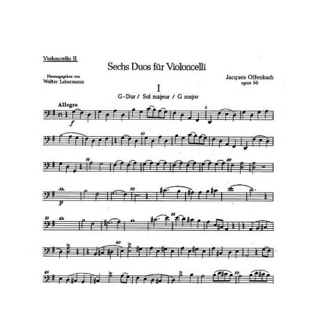 partition offenbach 6 duos pour violoncelles opus 50 extrait