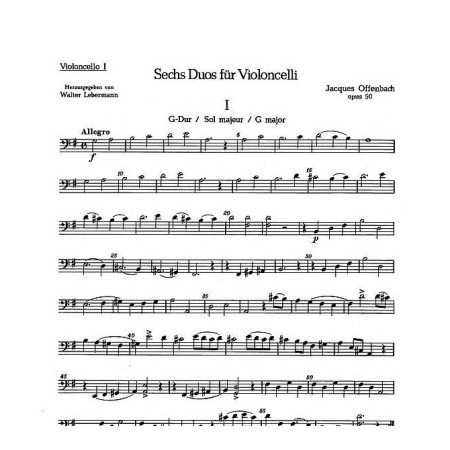 partition offenbach 6 duos pour violoncelles opus 50 extrait