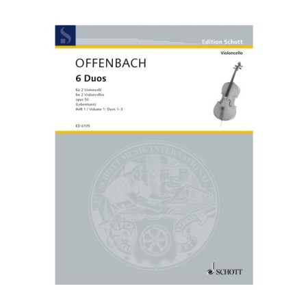 partition offenbach 6 duos pour violoncelles opus 50 couverture