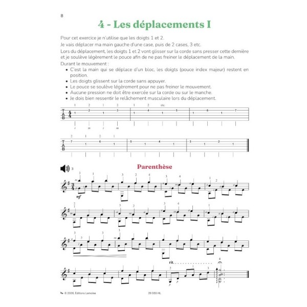bertrand de kermadec methode de guitare debutants volume 2