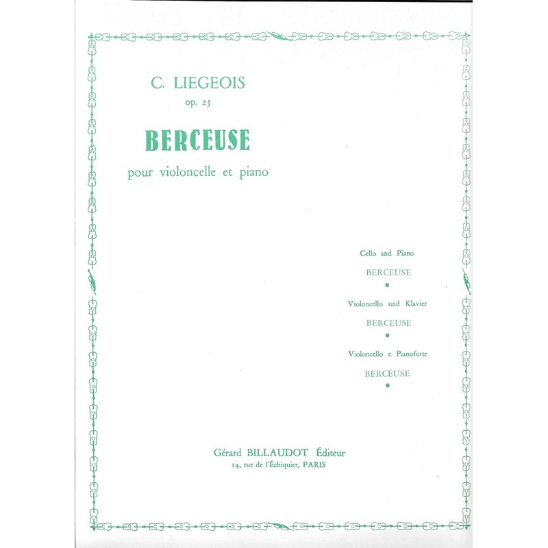 partition berceuse de cornelis liegeois