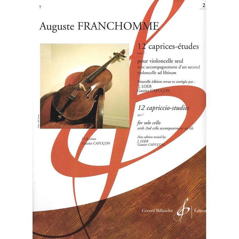 partition 12 caprices etudes de franchomme volume 2