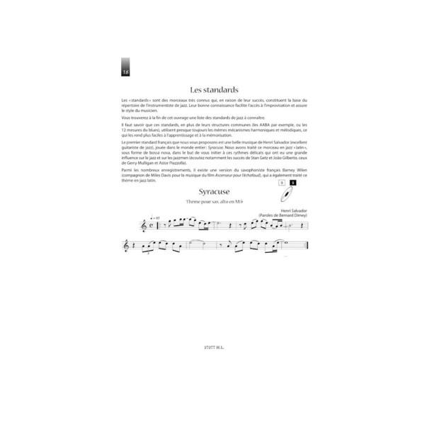 partition pellegrino jouez les grands themes du jazz extrait