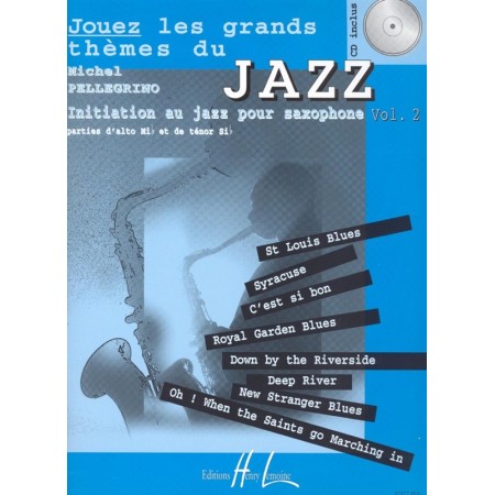 partition pellegrino jouez les grands themes du jazz couverture