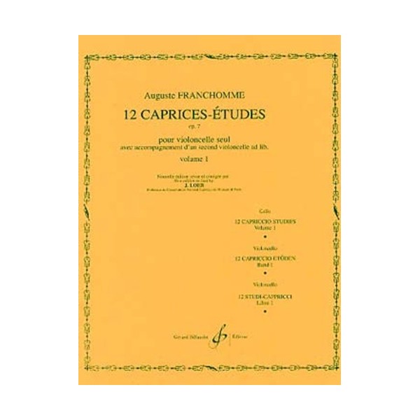 partition franchomme 12 etudes caprices