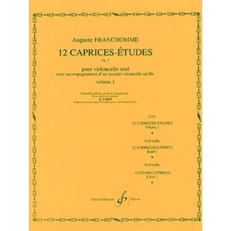 partition franchomme 12 etudes caprices
