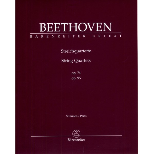 partition beethoven quatuor opus 74 opus 95 couverture
