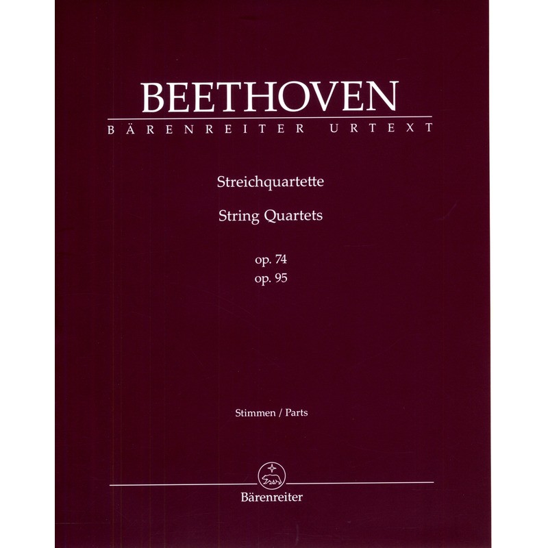 partition beethoven quatuor opus 74 opus 95 couverture
