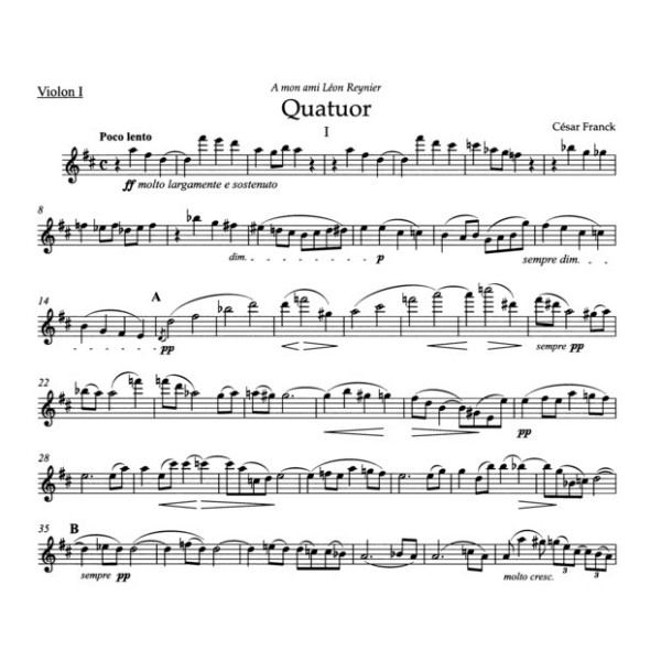 partition cesar franck quatuor a cordes
