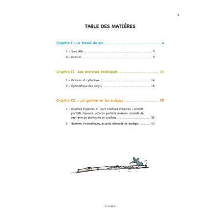 partition cahier d echauffement  flute traversiere extrait