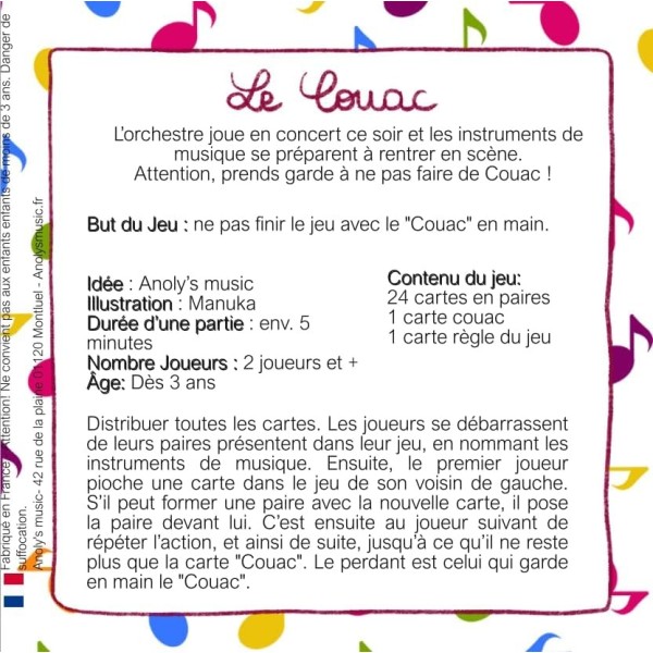 jeu musical le couac avignon