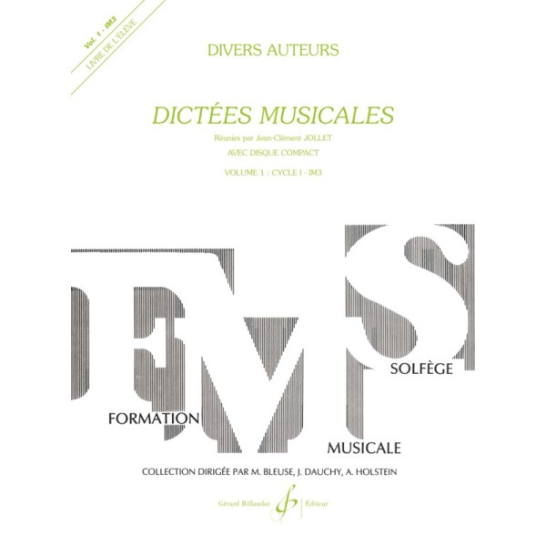dictees musicales de jc jollet volume 1 eleve