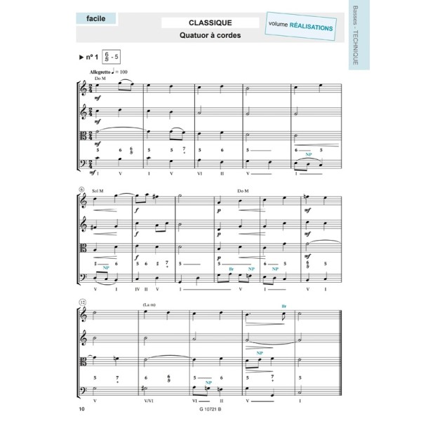 l'écriture musicale à travers les styles realisations extrait