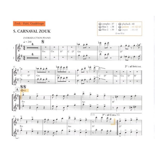 partition flutes des caraibes volume 1 extrait