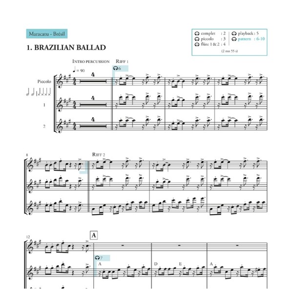 partition flutes des caraibes volume 2 extrait