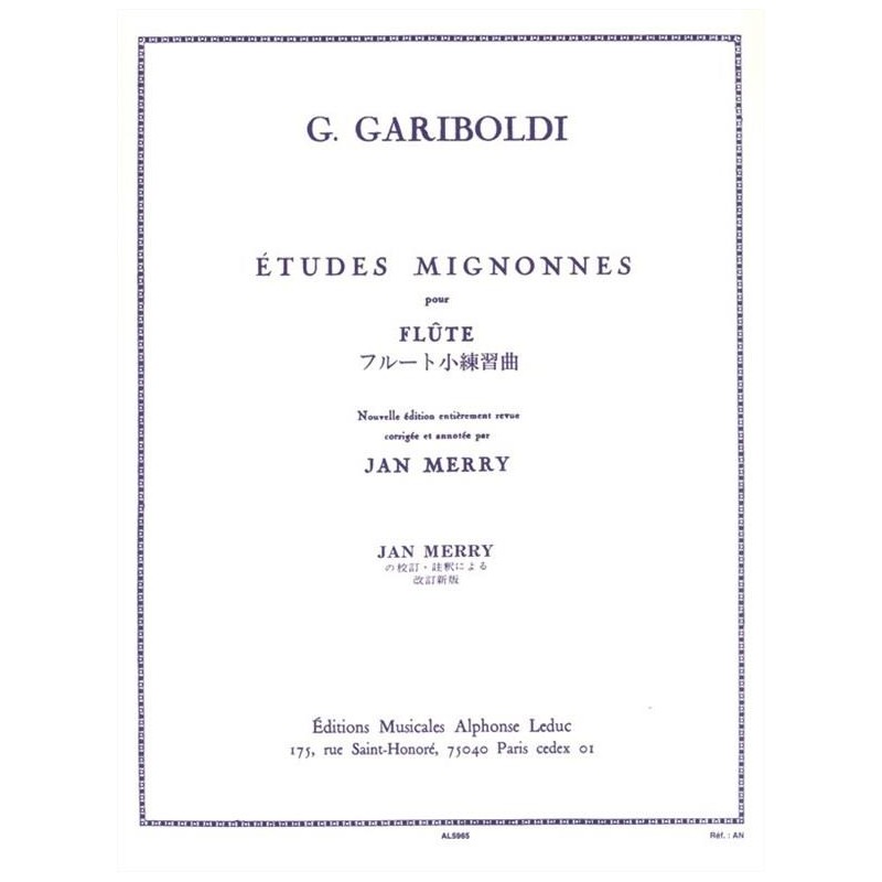 partition etudes mignonnes pour flute leduc couverture