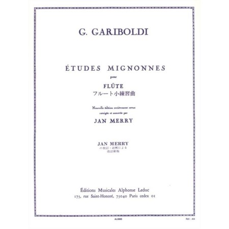 partition etudes mignonnes pour flute leduc couverture