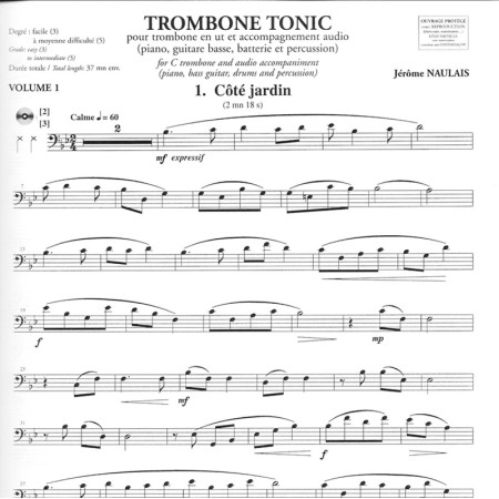 partition trombone tonic volume 1 extrait
