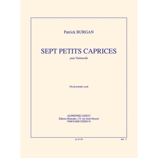partition 7 petits caprices de burgan