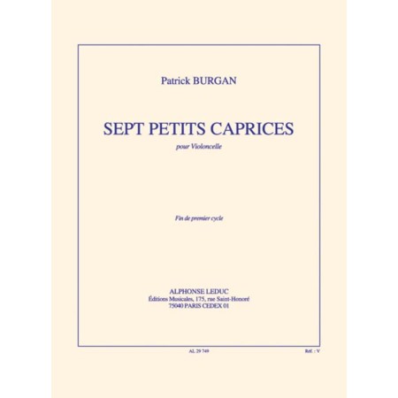 partition 7 petits caprices de burgan