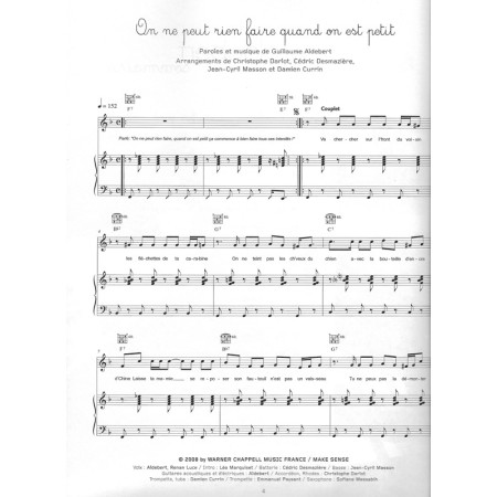 partition aldebert enfantillages extrait
