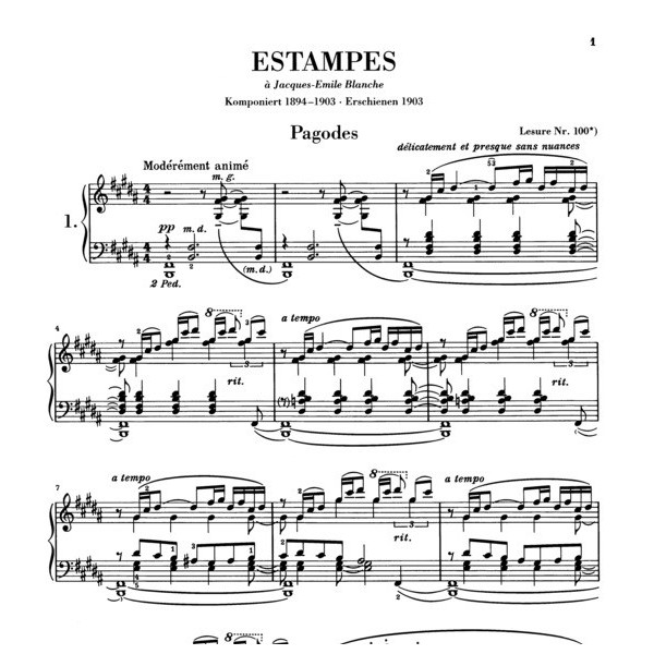 partition debussy estampes extrait