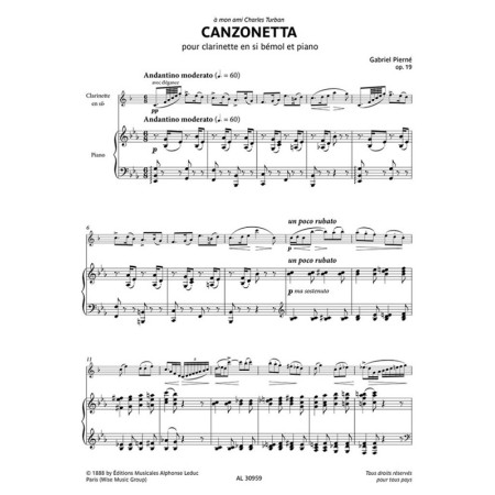 partition canzonetta de gabriel pierne extrait