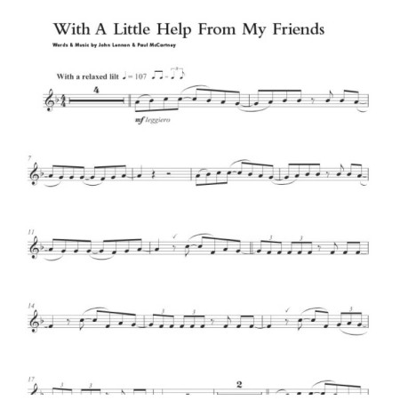 partition des beatles pour flute traversiere extrait