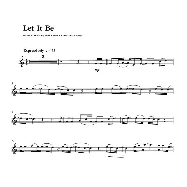 partition des beatles pour flute traversiere extrait