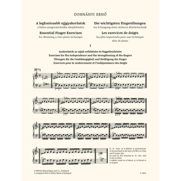 exercices de doigts de dohnanyi partition piano extrait