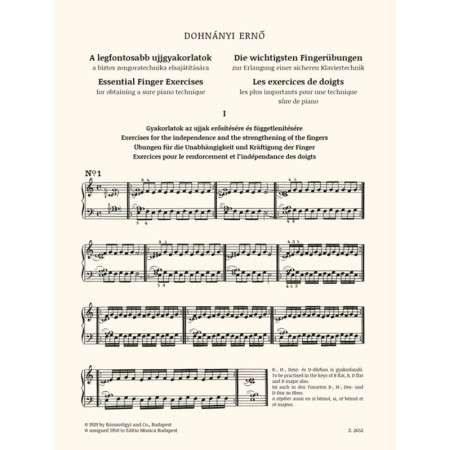 exercices de doigts de dohnanyi partition piano extrait