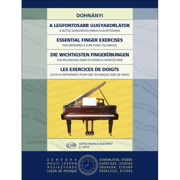 exercices de doigts de dohnanyi partition piano couverture
