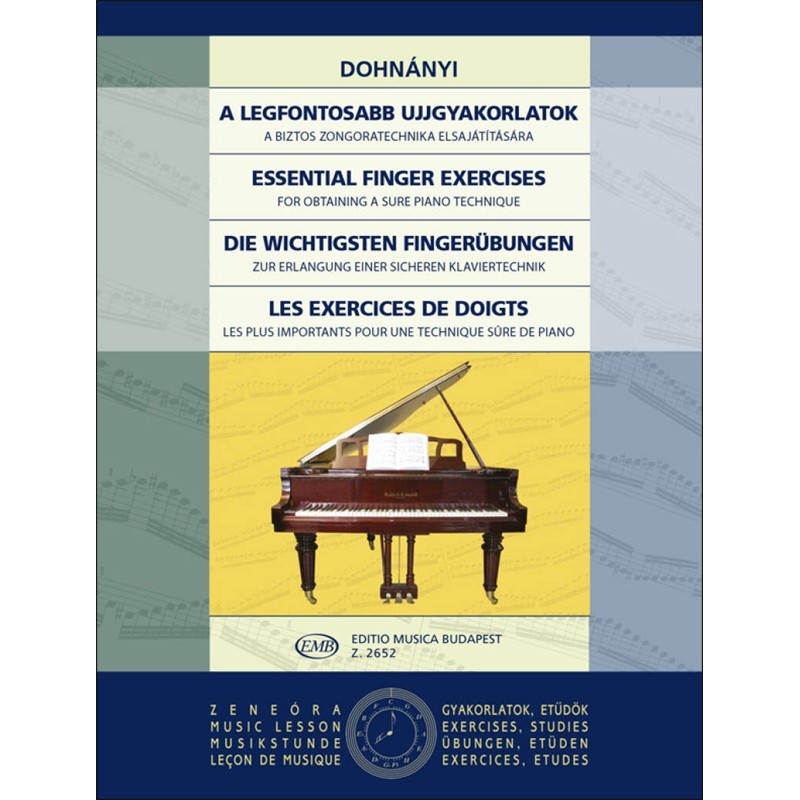 exercices de doigts de dohnanyi partition piano couverture