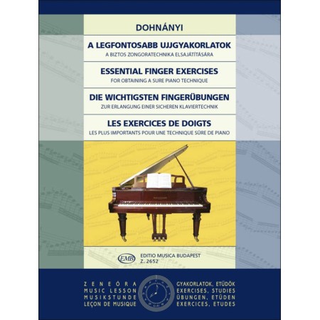 exercices de doigts de dohnanyi partition piano couverture