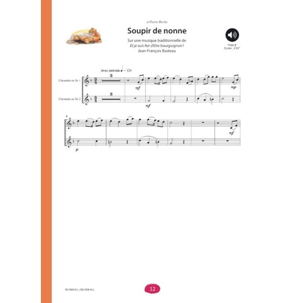 partition le petit clarinettiste gourmand  extrait