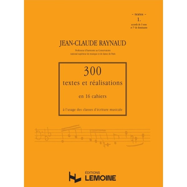 cahier d'ecriture musicale de raynaud textes cahier 1 couverture
