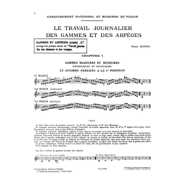 travail journalier des gammes de raoul daniel extrait