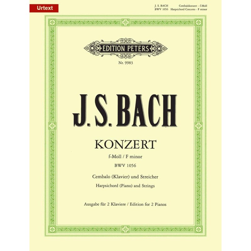 partition piano bach bwv 1056 couverture peters