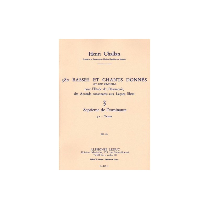 Challan Basses et chants donnés 3A AL21913 Le kiosque à musique Avignon