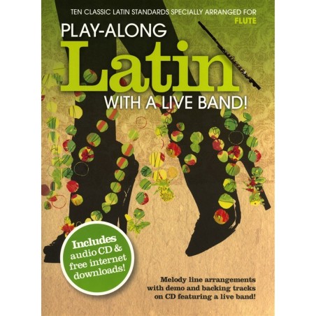 play-along latin with a live band partition flute