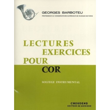 Georges Barboteu - Lectures exercices - Partition cor