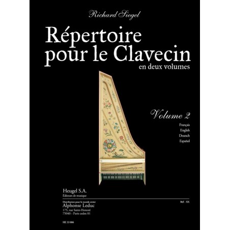 REPERTOIRE POUR LE CLAVECIN volume 2 Avignon